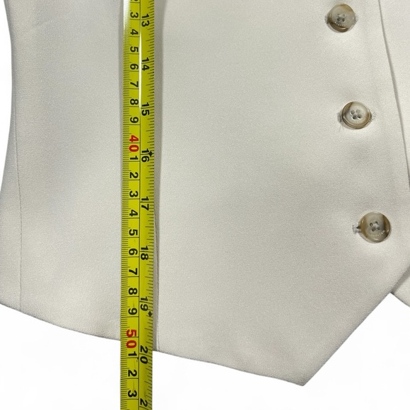 BABATON Aritzia Ecru Tailored Vest Tortoise Buttons Size 4 - Picture 8 of 8